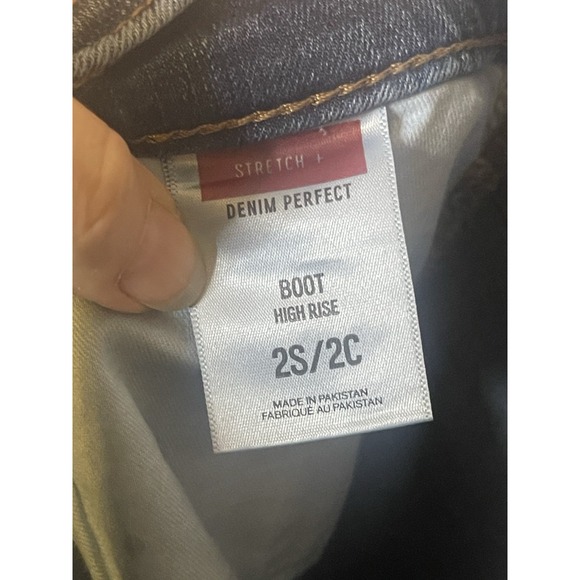 Express Boot high Rise Front Seam Ankle Split Denim 2S/2C - Picture 10 of 10